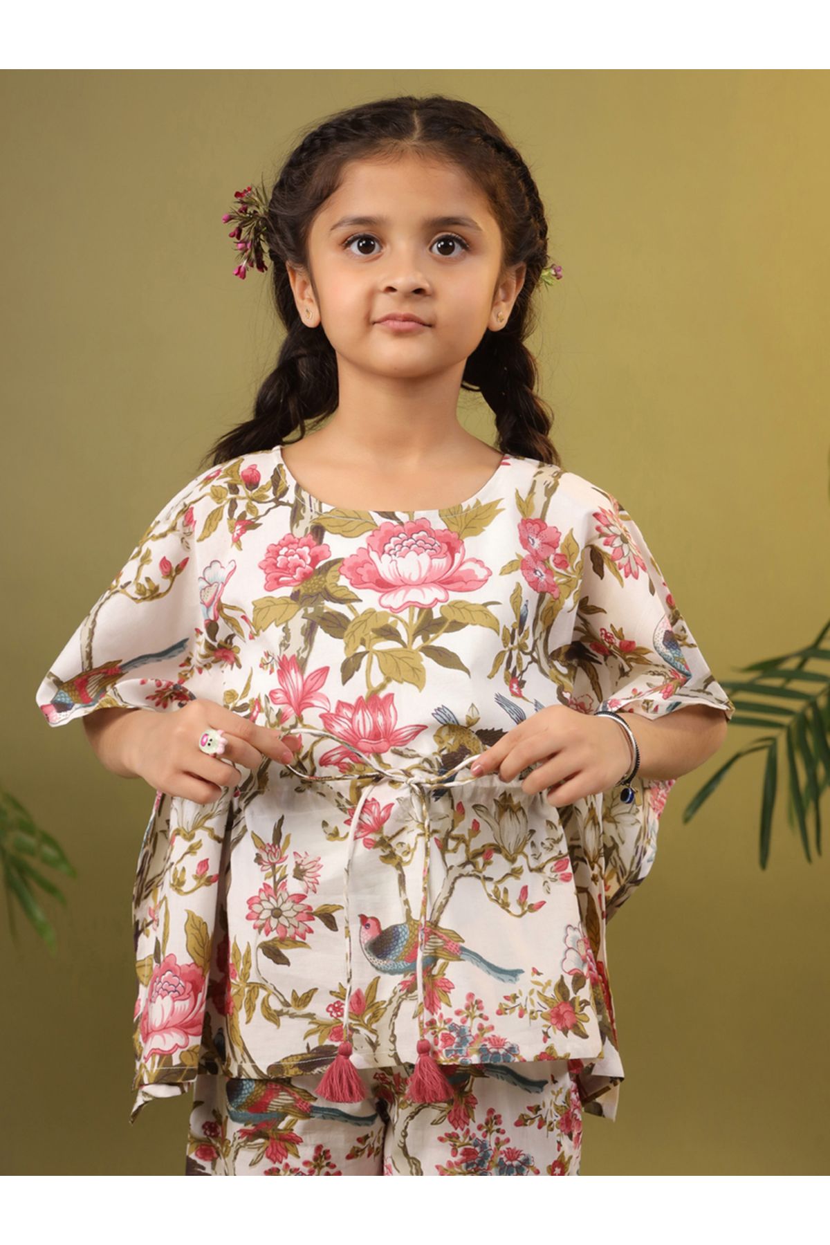 Sanskrutihomes By Styli-Floral Print Drawstring Top & Pyjama Set 7