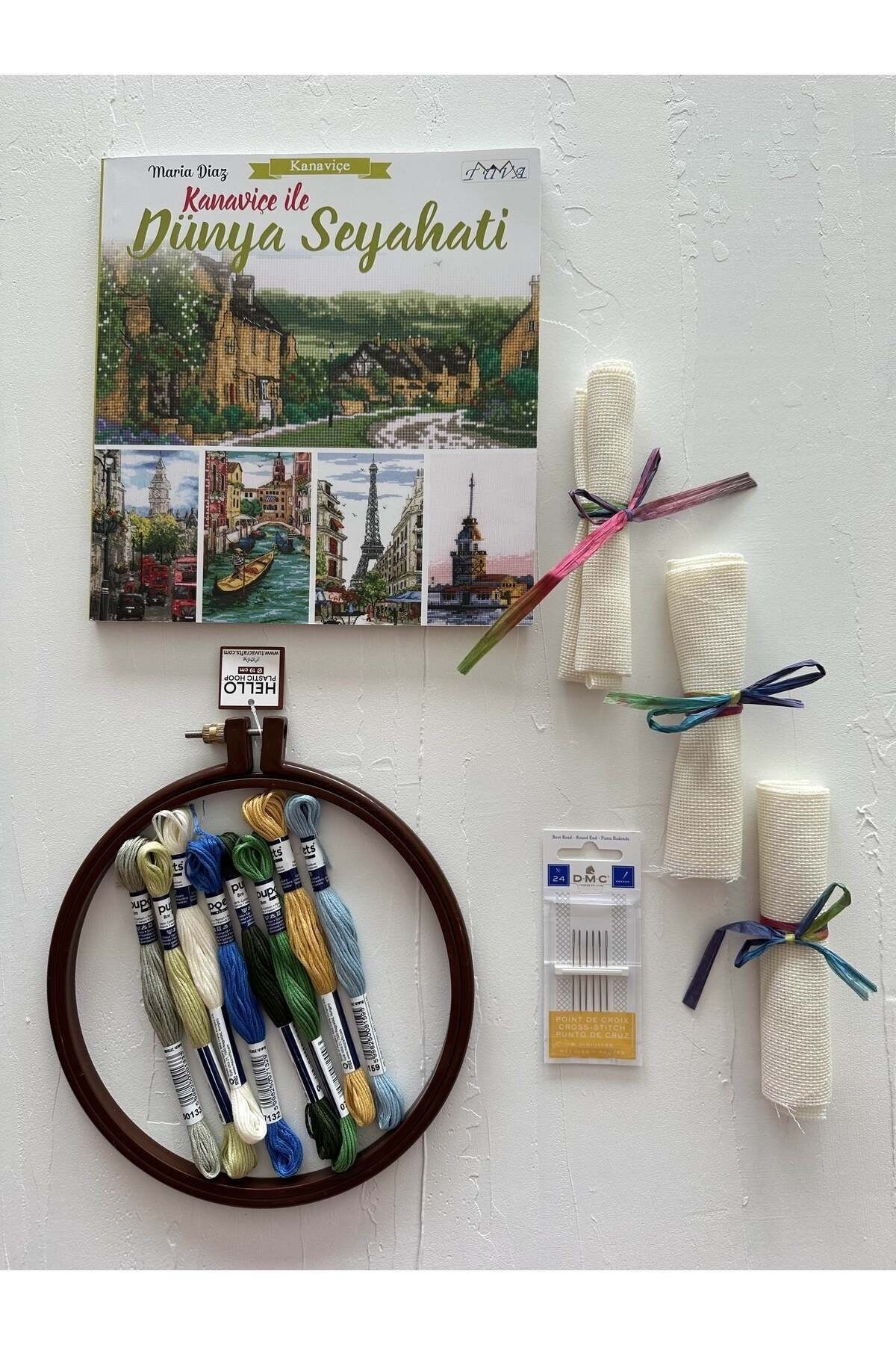 BibuPunch Bibu Kitaplı Etamin Seti - Kanaviçe ile Dünya Seyahati