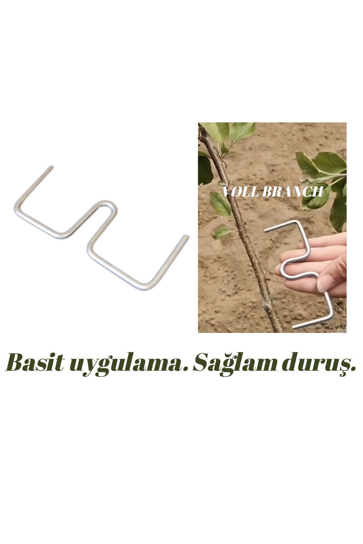 Voll Branch X5 Dal Eğim Desteği Ağaç Dalı Bükme Teli Metal 5 Adet 3