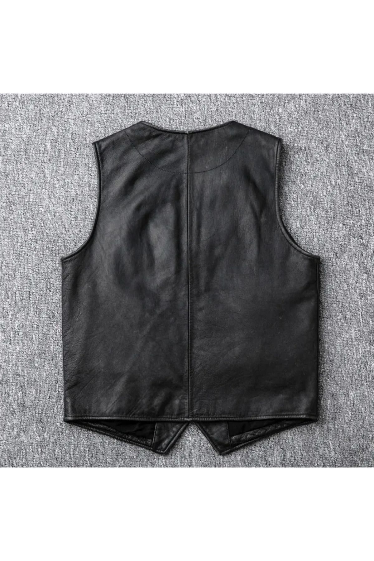 NYC GİYİM TEKSTİL Vesta Cu Clapeta Din Piele De Miel Naturala Masculin - M