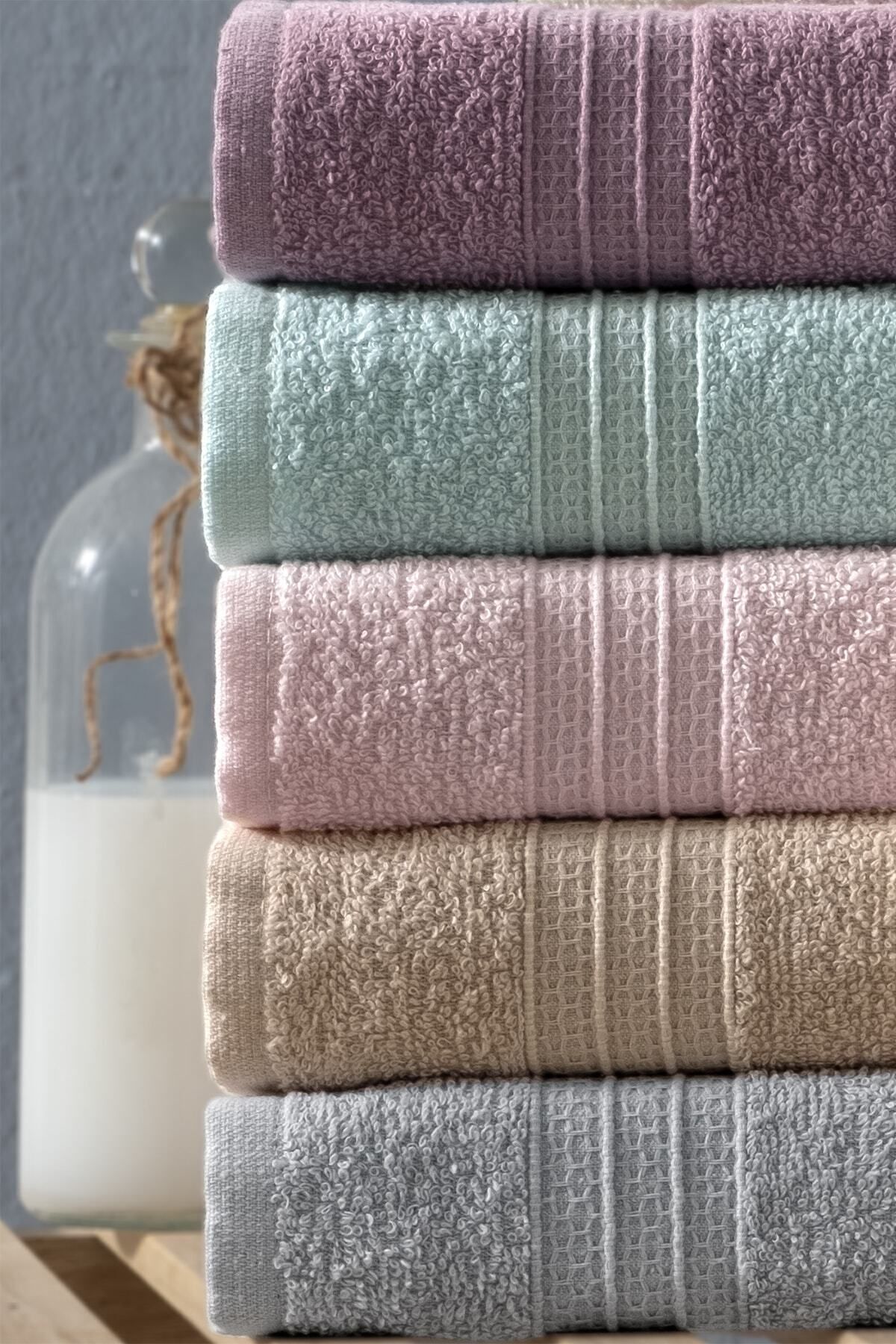 Comfort Home Комплект от 6 кърпи за ръце и лице Rainbow | Кърпа за глава | 50x90 см | 100% памук