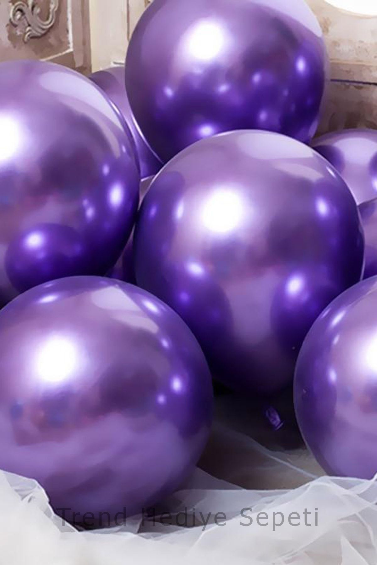 Ballon Violet Miroir Chrome