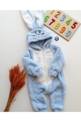 Bebek Wellsoft Tulum Tavşan Nakışlı Açık Mavi ygz058