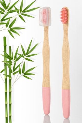 Bambu Yetişkin Diş Fırçası Pembe Yumuşak Ergonomik Antibakteriyel Ekolojik Hijyenik 3ER-B1269-P