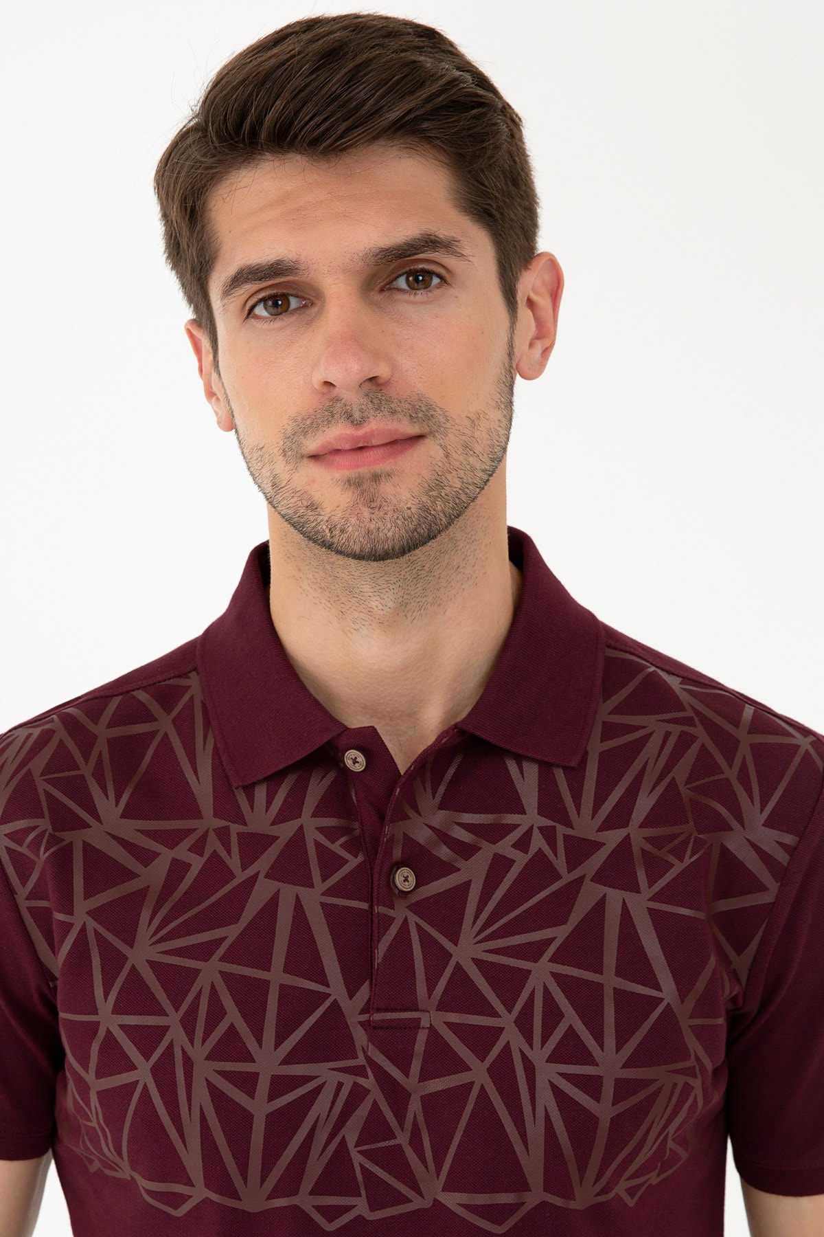 تیشرت مردانه بورگوندی پیرکاردین | G021GL011.000.1315240 اورجینال - تصویر 2