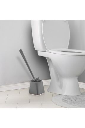 Kare Silikon Tuvalet Fırçası Gri GSTF 2