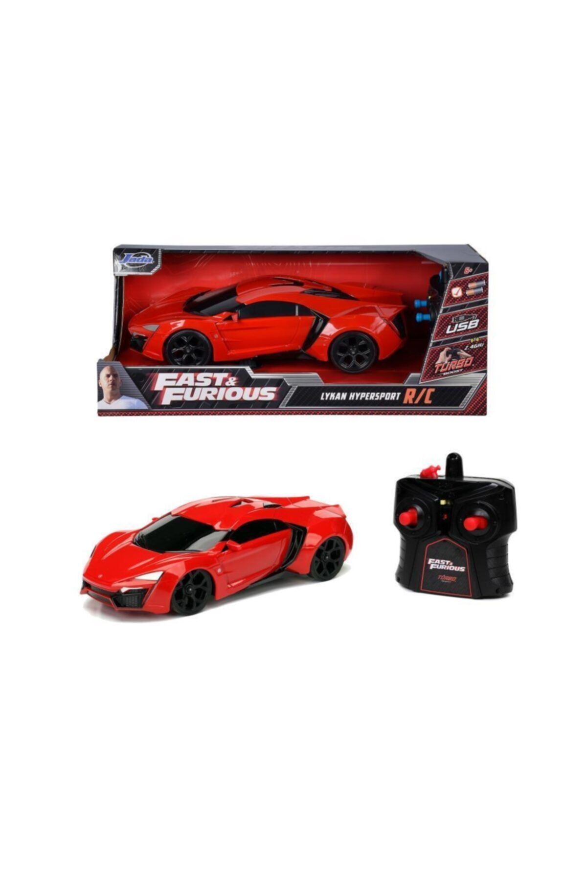 Jada Hızlı Ve Öfkeli Fast &amp; Furious Rc Lykan Hypersport 1:16 Uzaktan Kumandalı Araba 253206005 ZO10453