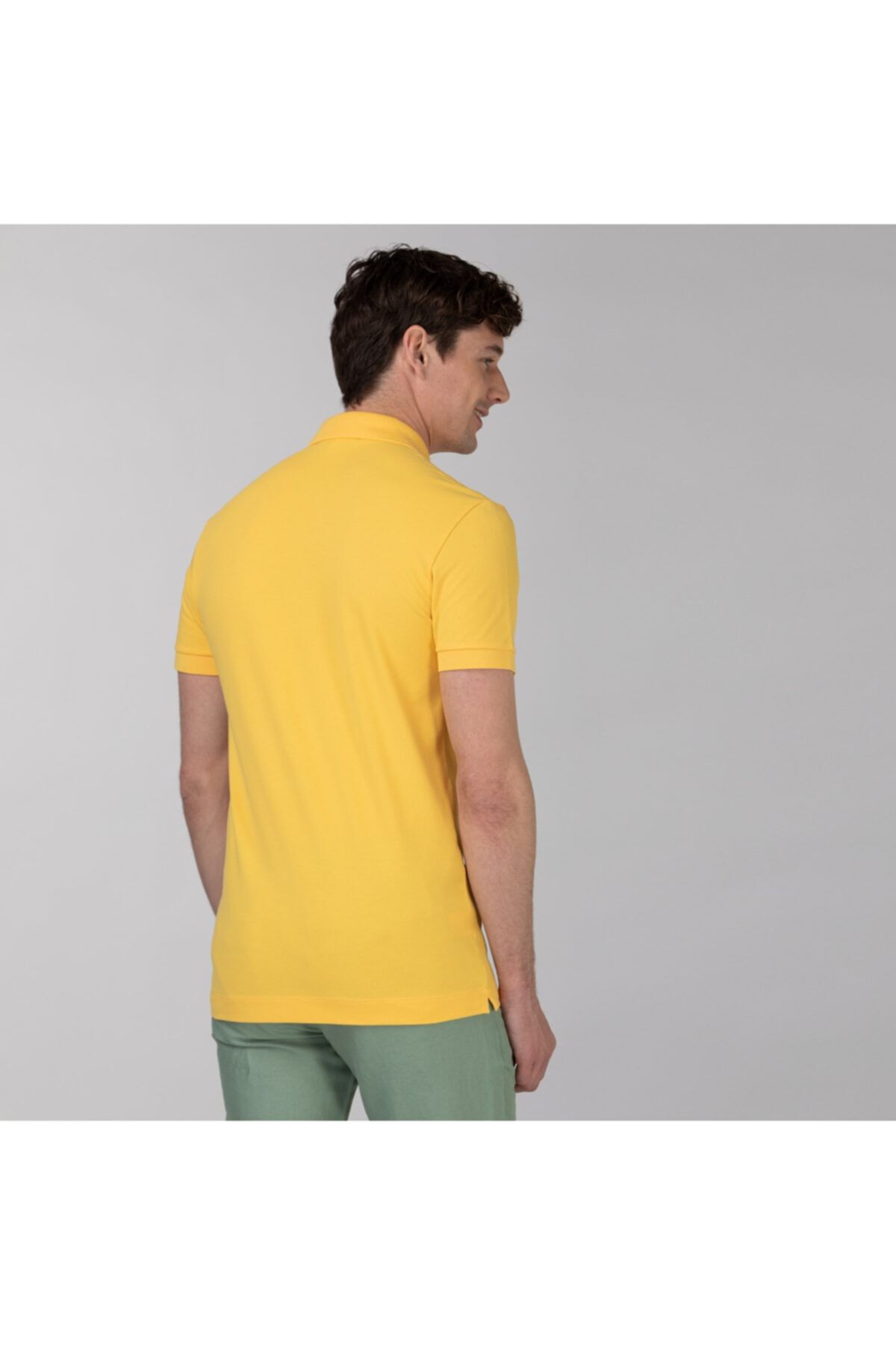 تی شرت یقه پولو زرد مردانه به طور منظم مناسب PH5522 Lacoste