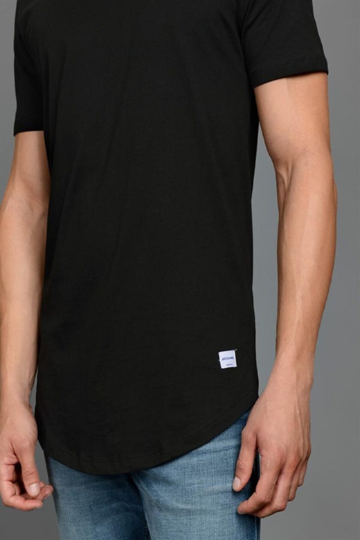 تیشرت مردانه مشکی جک اند جونز | 12113648 اورجینال - تصویر 4