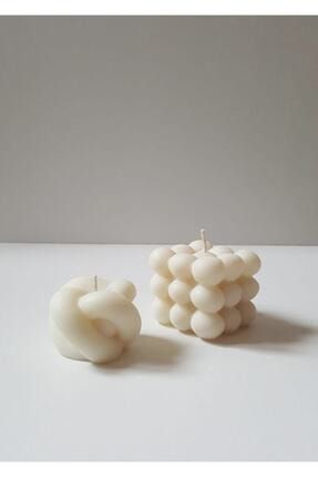 Favori Home Kokulu Dekoratif Beyaz Candle Bubble Ve Hera ( Düğüm ) Buuble Loop Seti mnömnönöjkhk