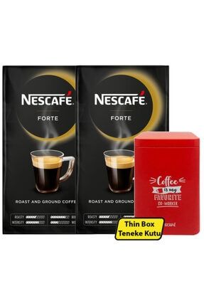 Forte Öğütülmüş Filtre Kahve 500 Gr 2 Adet + Metal Saklama Kutusu Thin Box-15