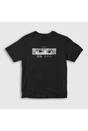 Unisex Çocuk Siyah Killua Eyes Anime Hunter X Hunter T-shirt 238592tt