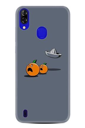 P13 Blue Plus Kılıf Desenli Silikon Kılıf Orange Escape 1374 blplusx68