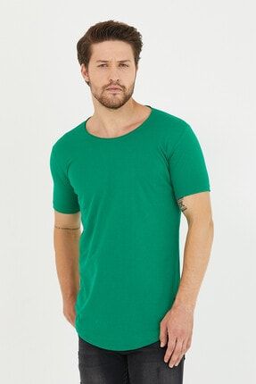 Erkek Pis Yaka Yeşil Tshirt westkombin-t10