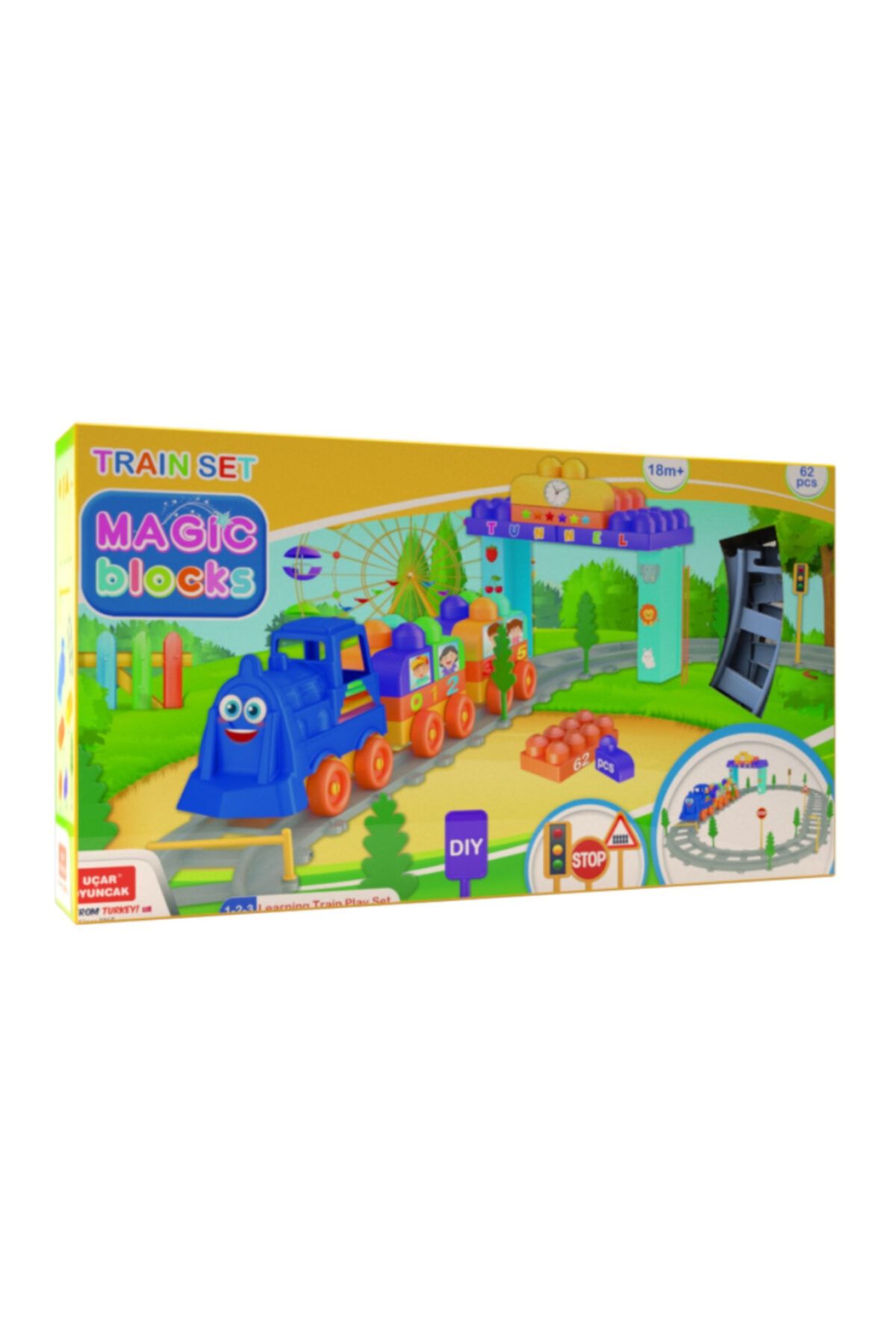 Uçar Oyuncak-Lego Magic Blocks 62 Piece Train Set - 73 Models 2