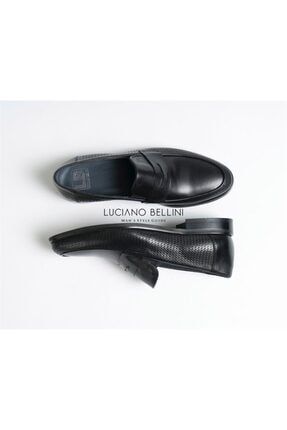 Hasan Şebay Luciano Bellini F608 Günlük Klasik Comfort Deri Ayakkabı Siyah P-00000000921