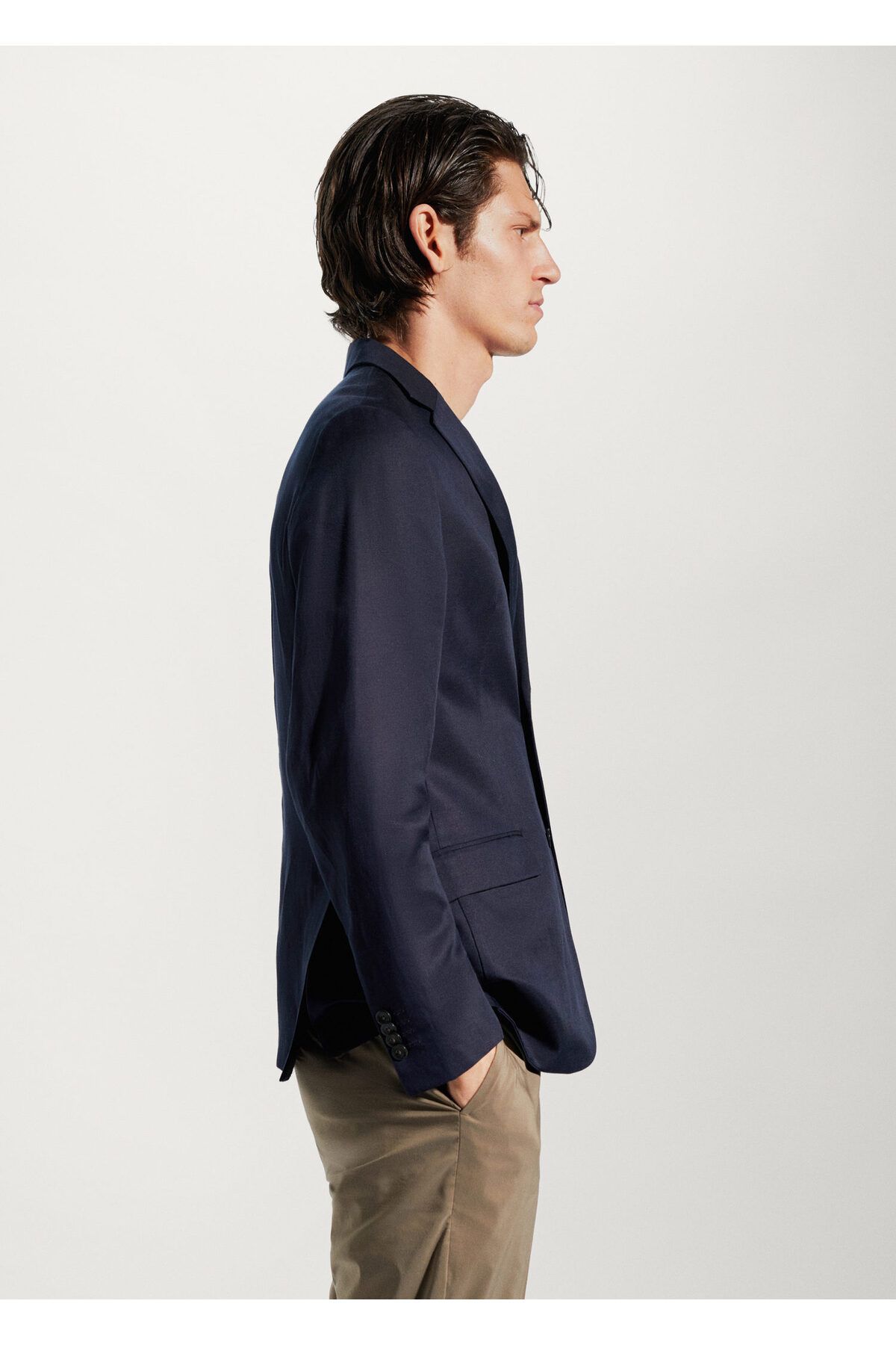 MANGO-Pánska námornícka modrá bunda Blazer -57140547 2