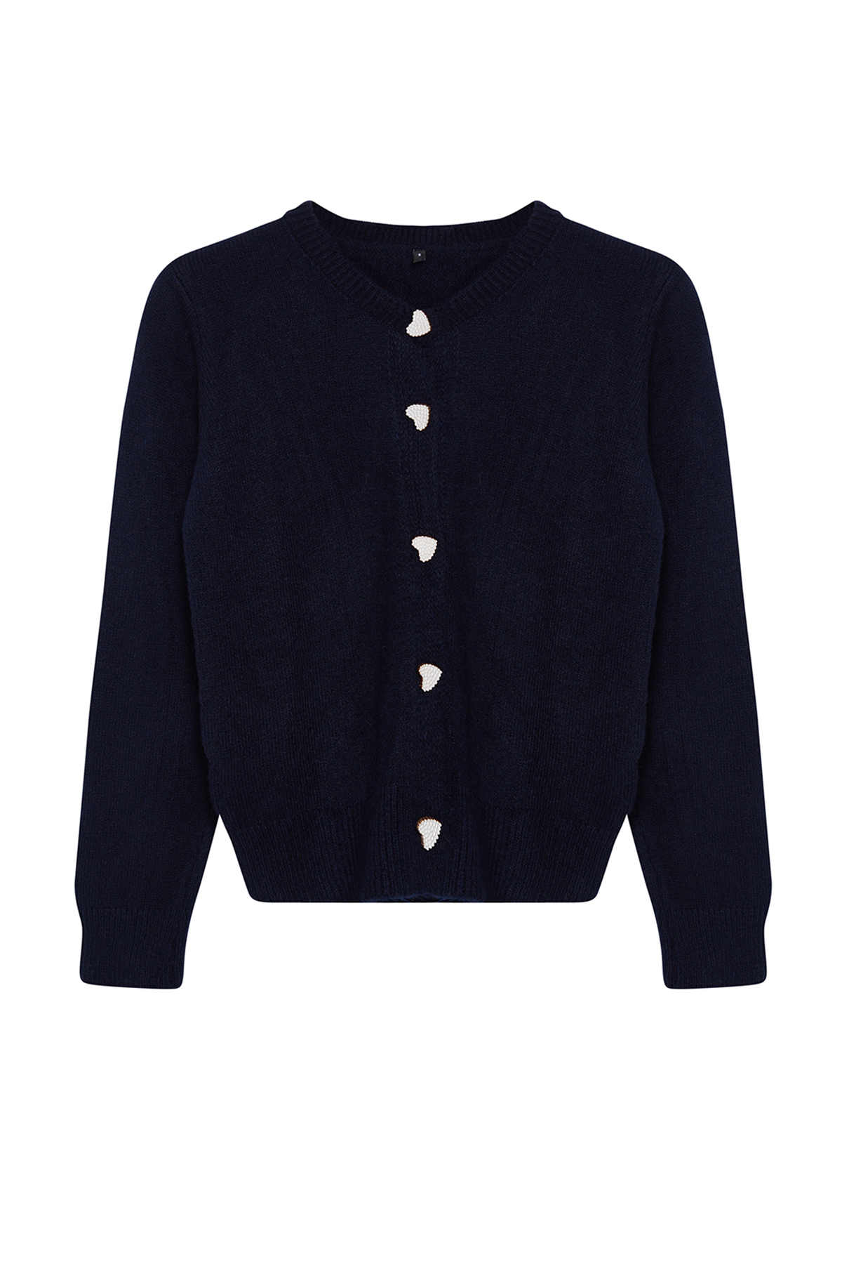 Trendyolmilla  Lacivert Yumuşak Dokulu Mücevher Düğmeli Ceket Görünümlü Triko Hırka TWOAW22HI0044 - Görsel 6