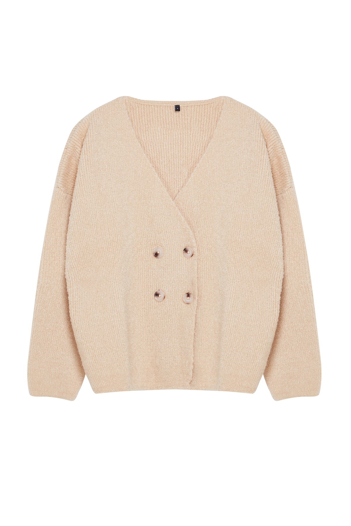 Trendyolmilla  Taş Yumuşak Dokulu Kruvaze Triko Hırka TWOAW25HI00163 - Görsel 6