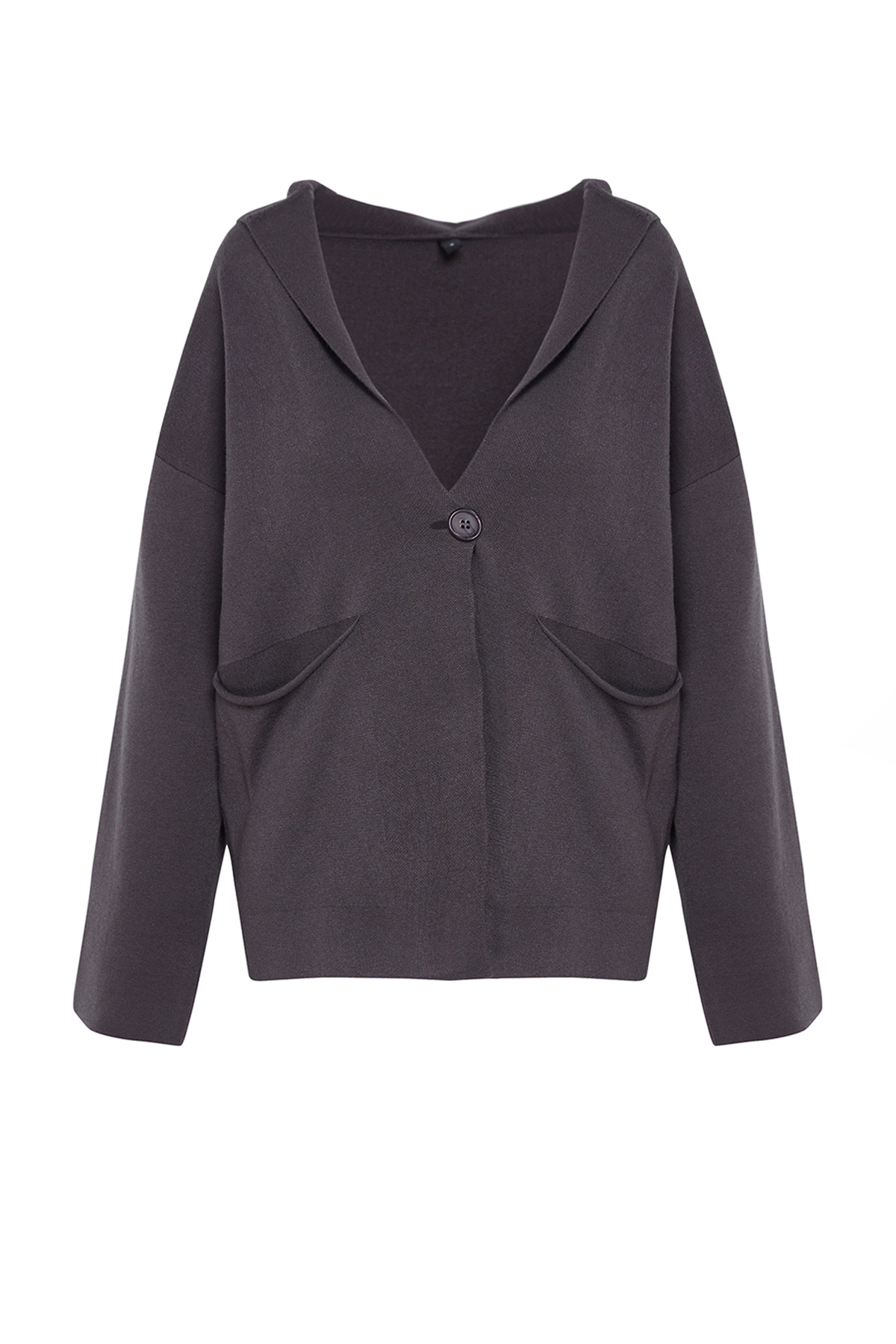 Trendyolmilla  Antrasit Premium İplik/Özel İplik Triko Hırka TWOAW25HI00047 - Görsel 6