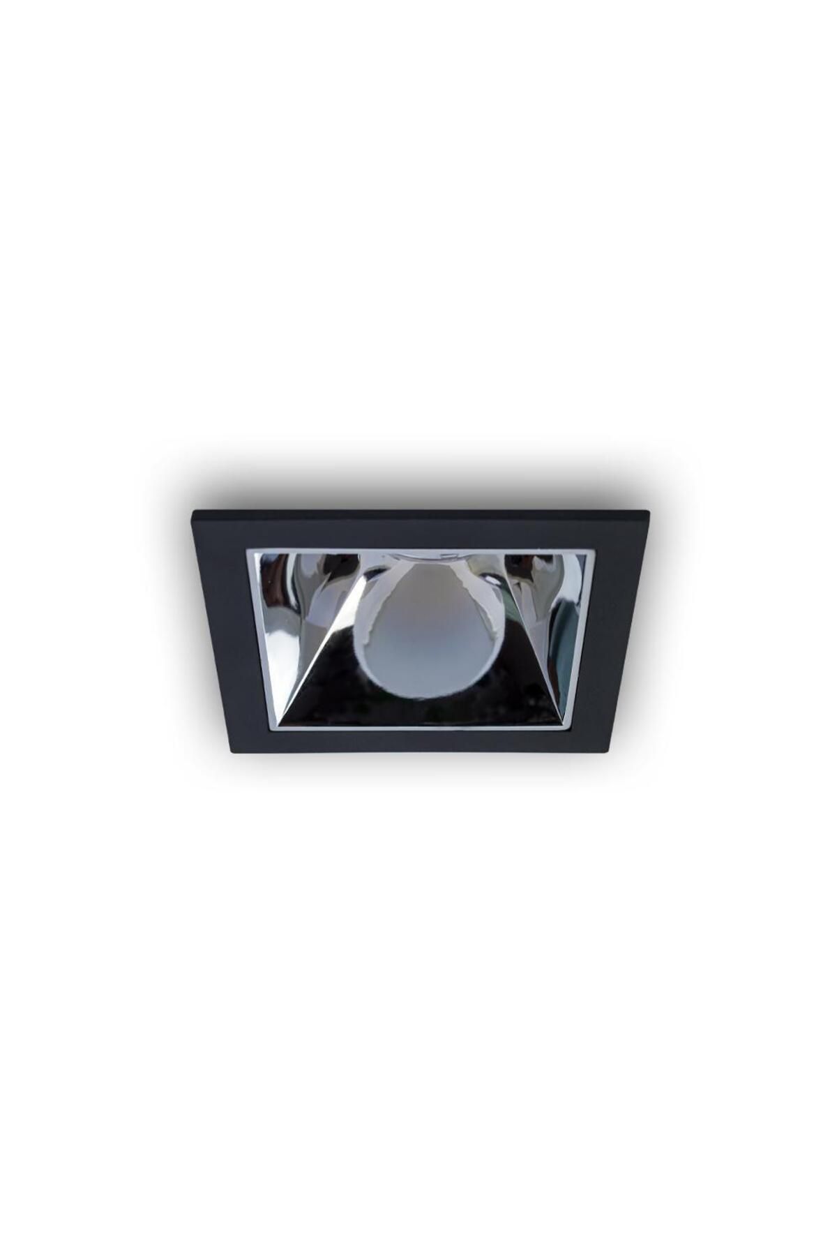 LIGHTMORE-Black Platinum Internal Coated Square Recessed Spot Luminaire - Frame with Gu10 Base 4