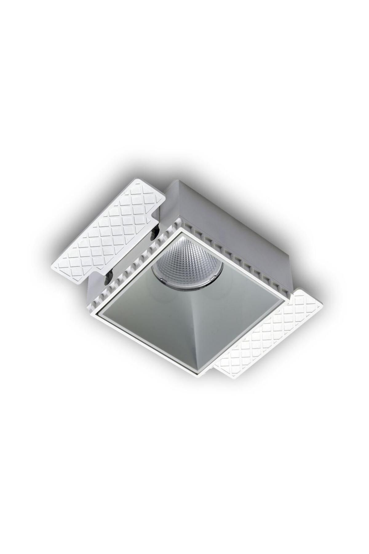 LIGHTMORE-Square Flush Mount Trimless Luminaire, Gu10 Lampholder, White Frame, Copper Inner Coating Trimless 4
