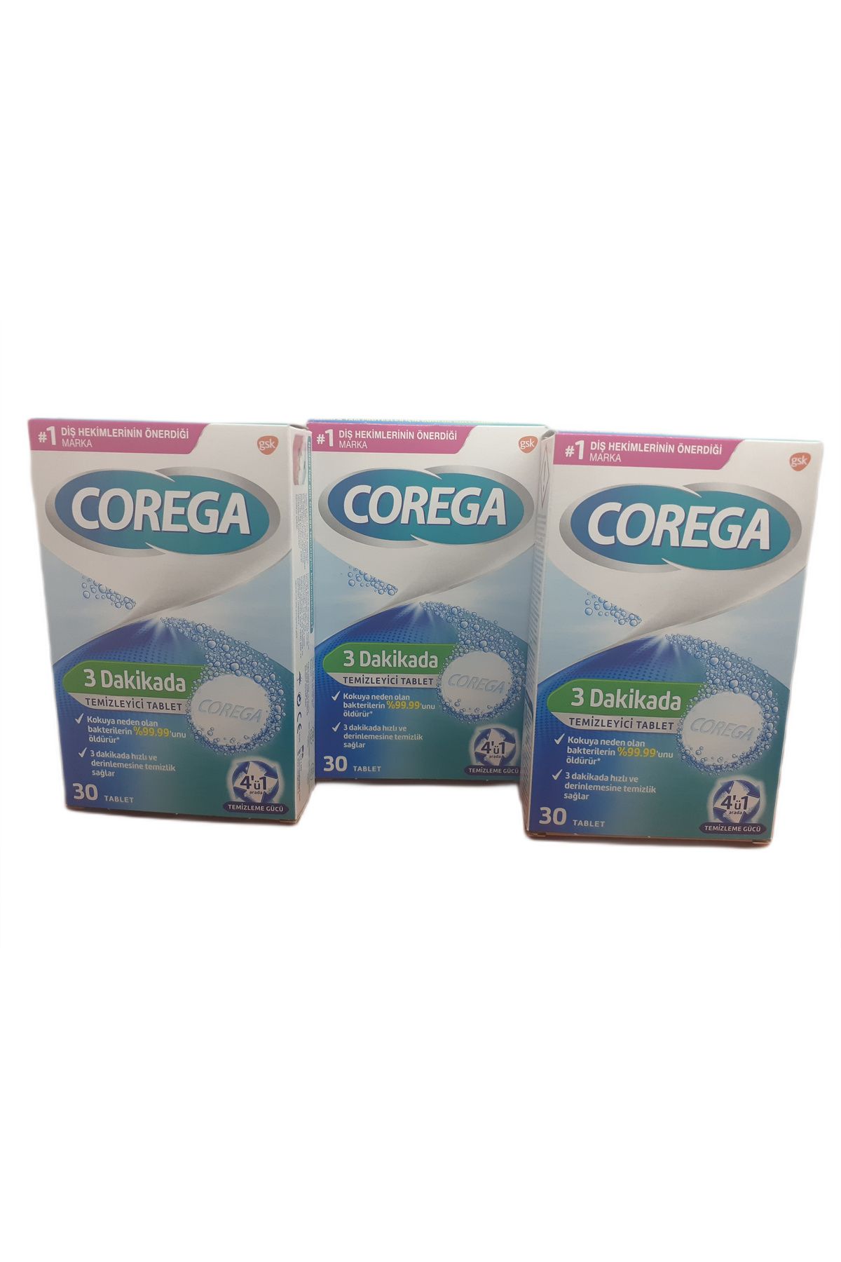 Corega Diş Protez Temizleyici 30 Tablet X 3 Adet