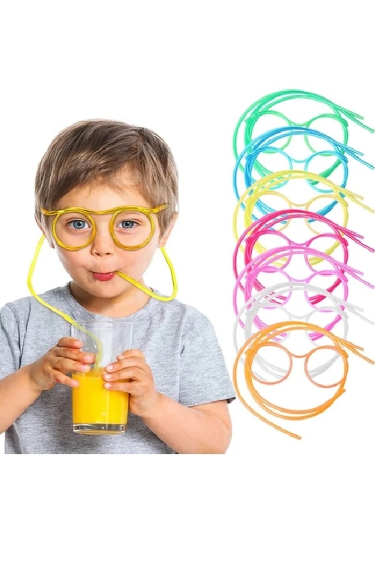 NİLÜFER HOME 4 Adet Pipetli Gözlük - Pipetli Parti Gözlük - Yetişkin ve Çocuklar İçin