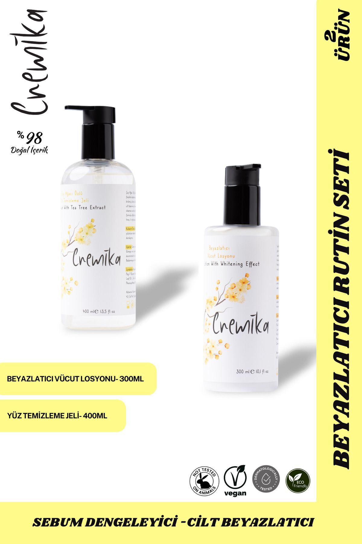 cremika Kozmetik Whitening Sunspots - Dark Areas, Lotion Peeling Gel Set