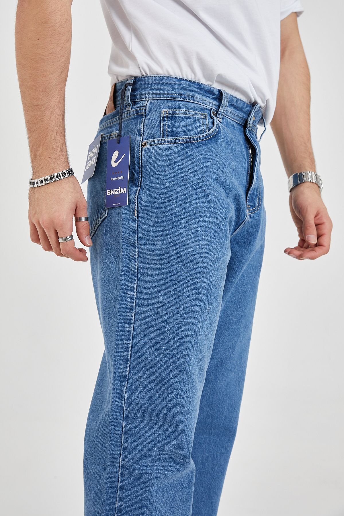 ENZİM JEANS-Pánske baggy džínsy zo 100% bavlny 6