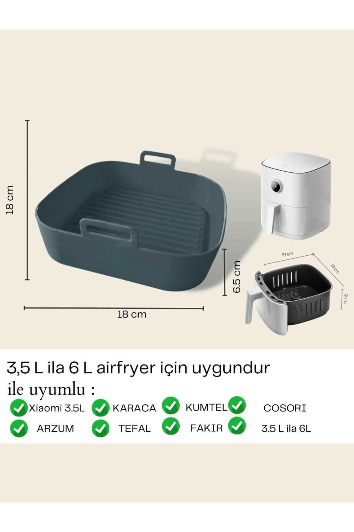 TIGRECOOK-Airfryer Silicone Baking Mold Air Fryer Mold Gray 3