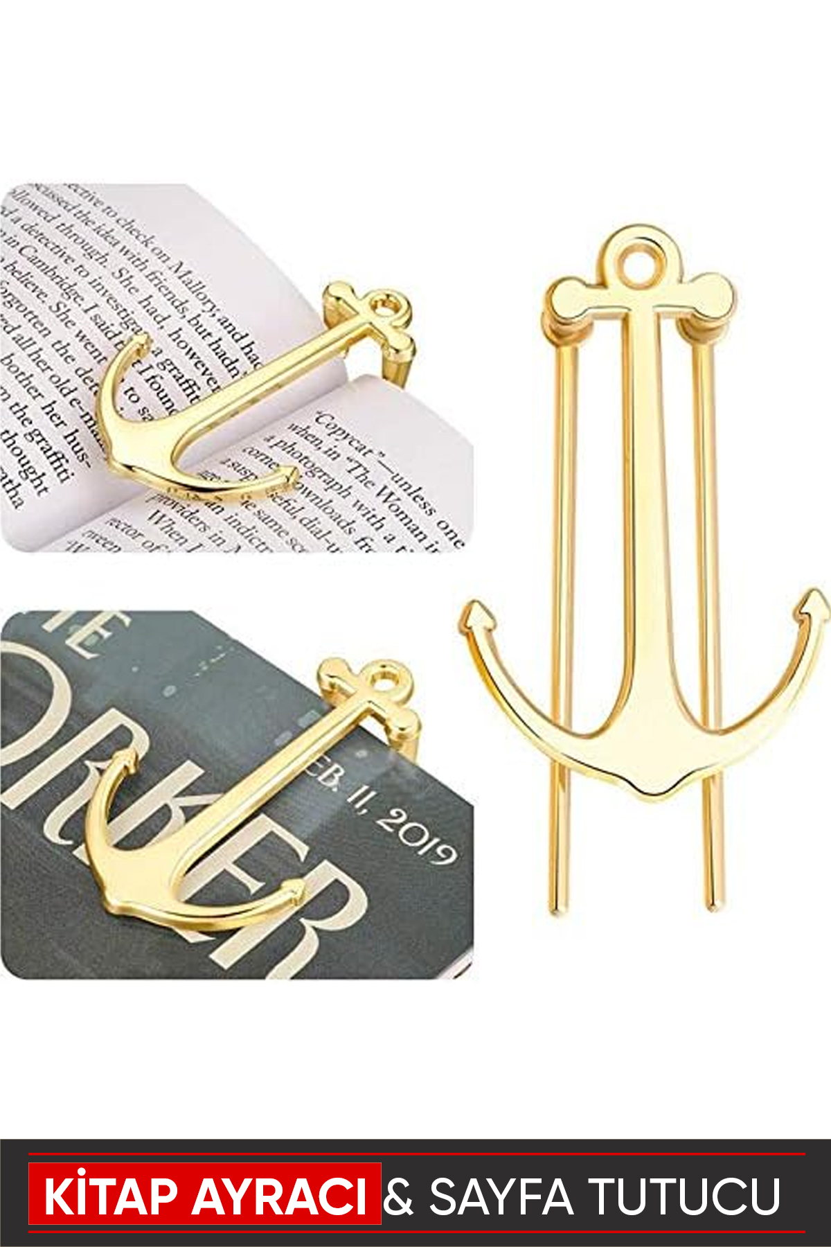 Vox Art Sayfa Tutucu & Kitap Ayracı (Gold)