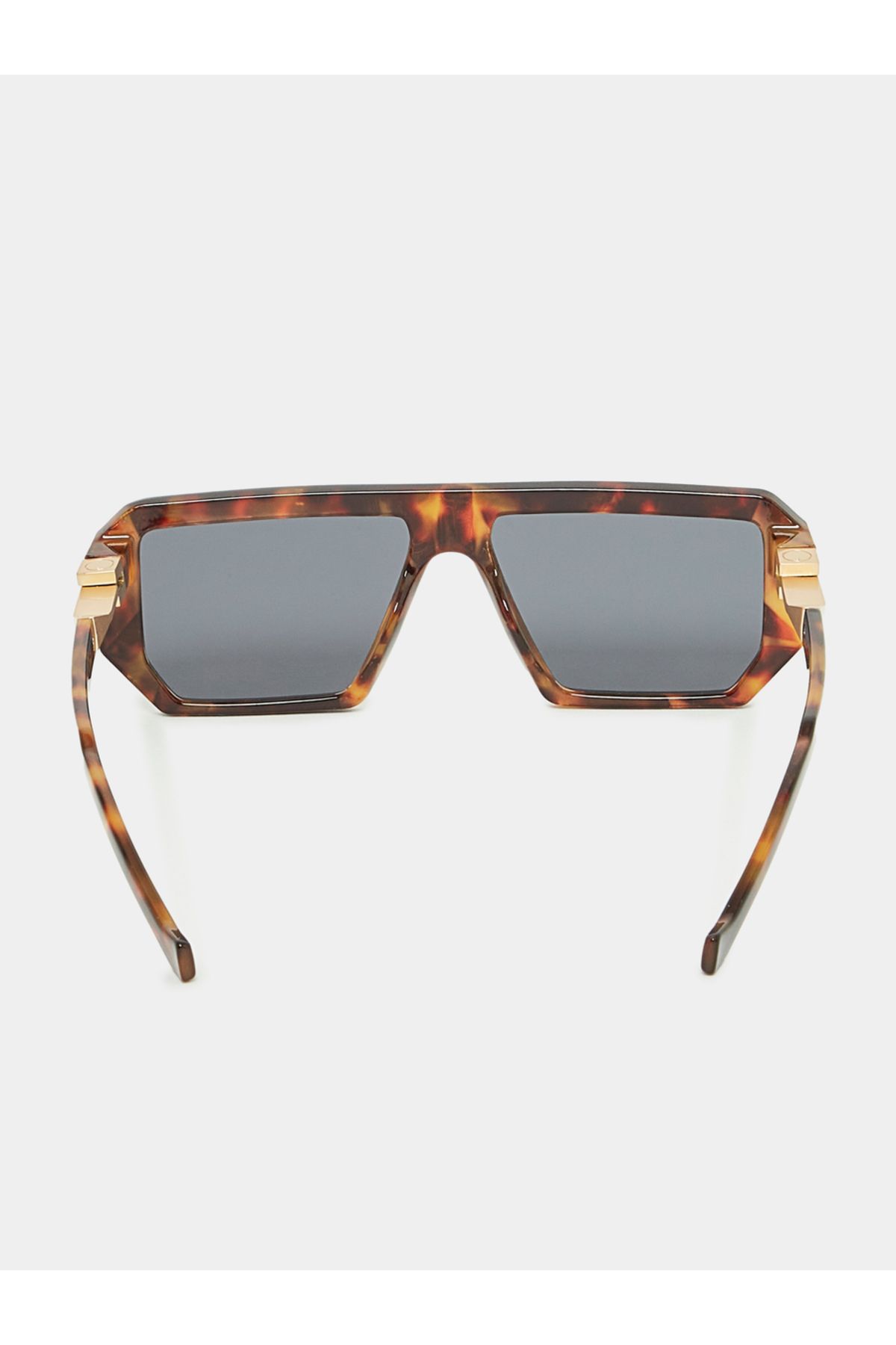Styli-Tortoise Wide Frame Rectangle Sunglasses 5