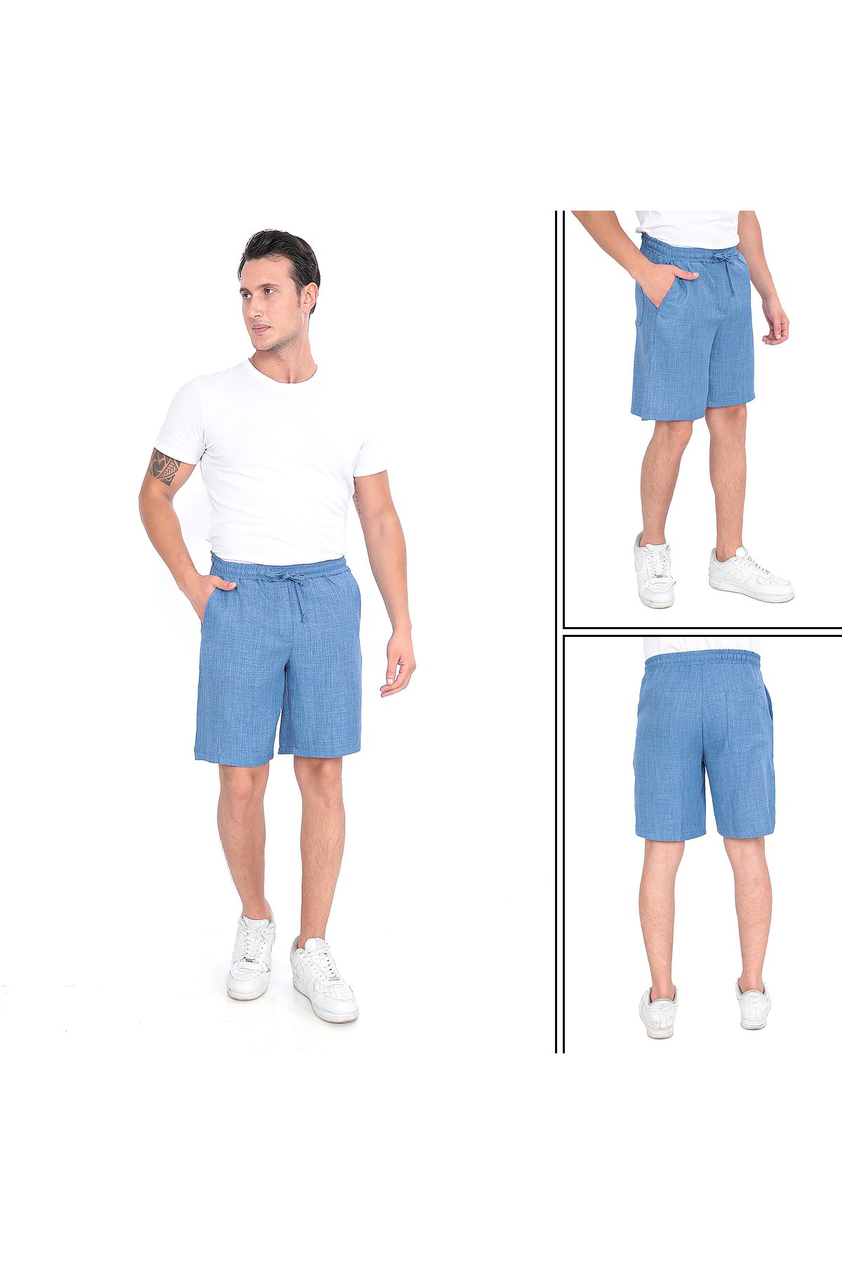 SAUNA SUIT Pantaloni Scurți Slouchy Pentru Bărbați, Cu Talie Înaltă, Subțiri, Confortabili, Din Bumbac, De Vară Femeie - S/M