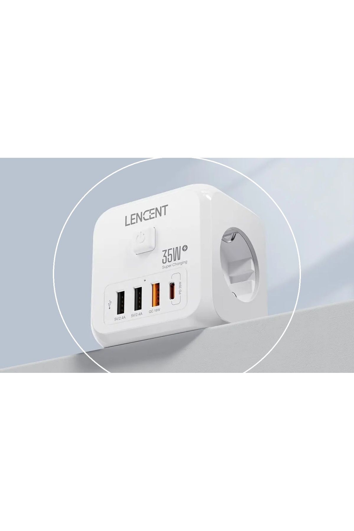 LENCENT 7 in1 Super Charging TAM KORUMALI PRİZ