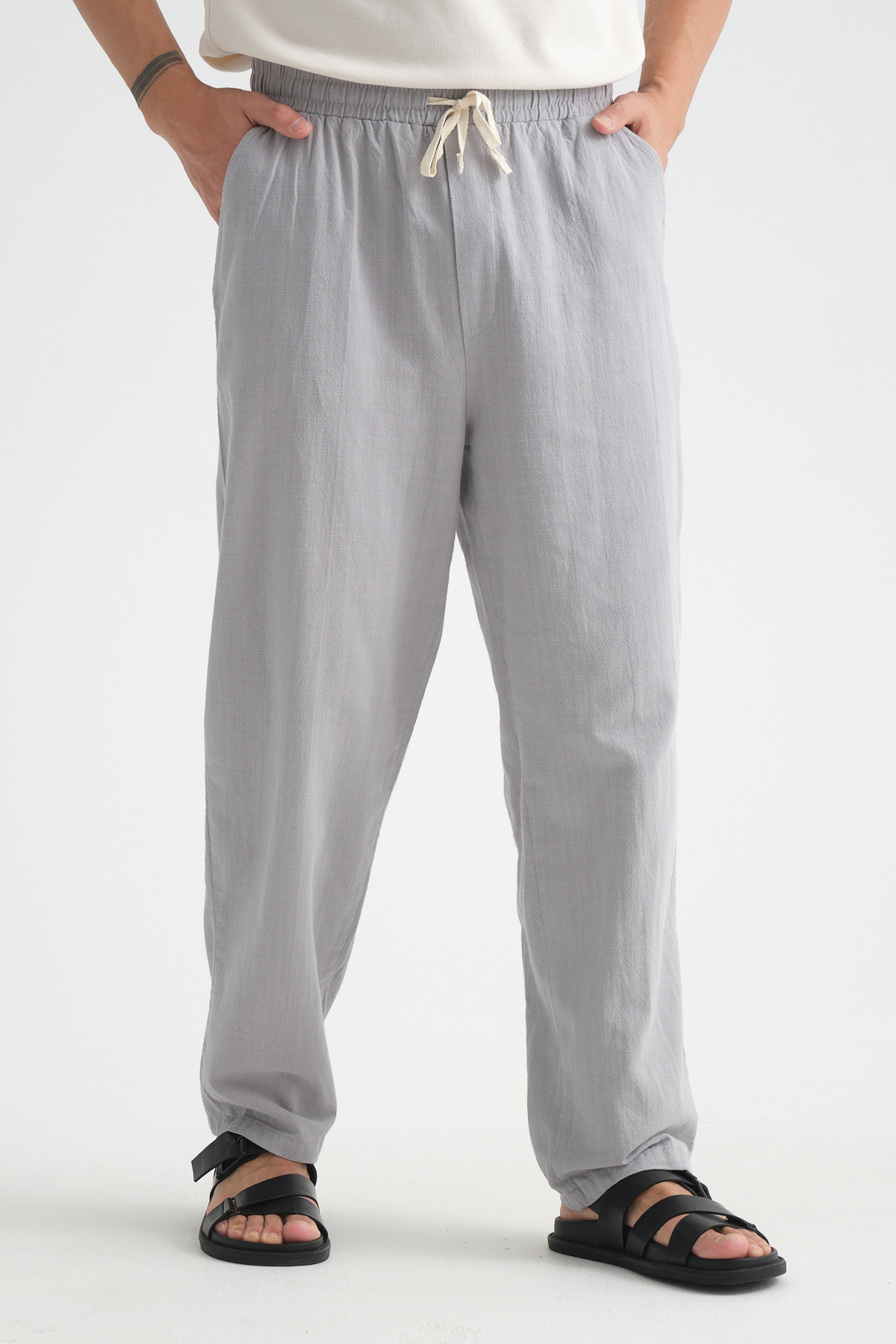 Comforted Men's Linen Appearance Casual Pants Wide Leg New Season