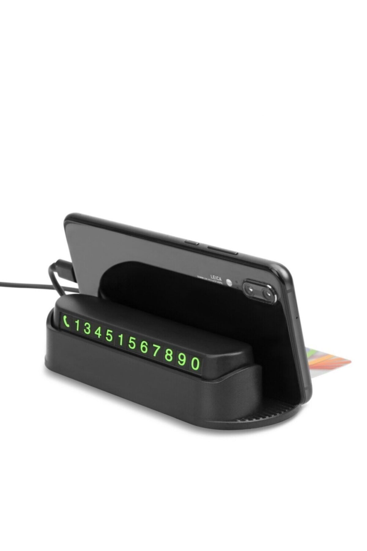 Oto Araç Torpido Üstü Cep Telefon Numarası Için Aç Kapa Numaratör Parktel Telefon Tutuculu