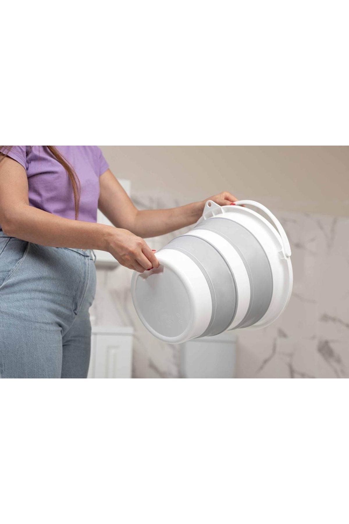 Moje Katlanır Bebek Banyo Kovası 13 litre fotoğrafı 5 (önizleme)