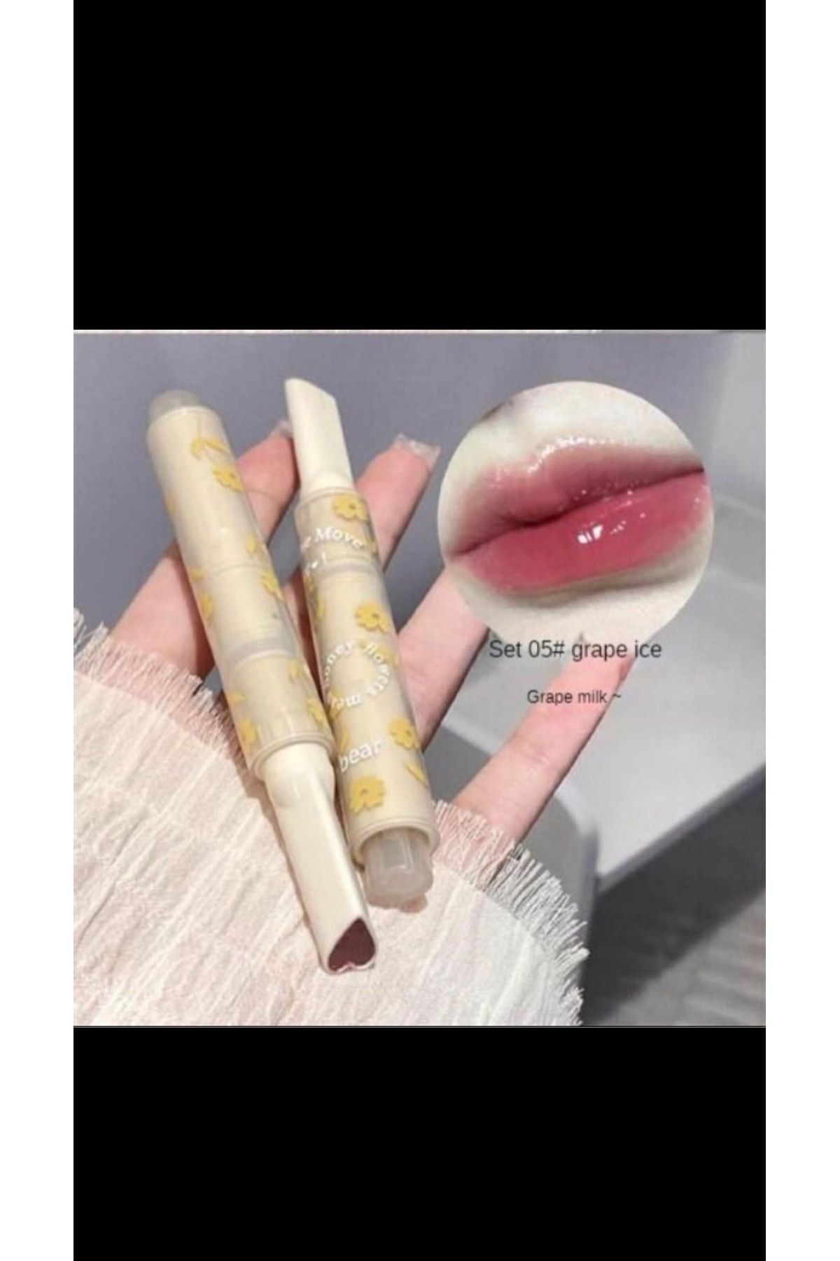 ABETE Kore Tarzı Florette Jelly Lipstick Kalpli Ruj 5 Numara