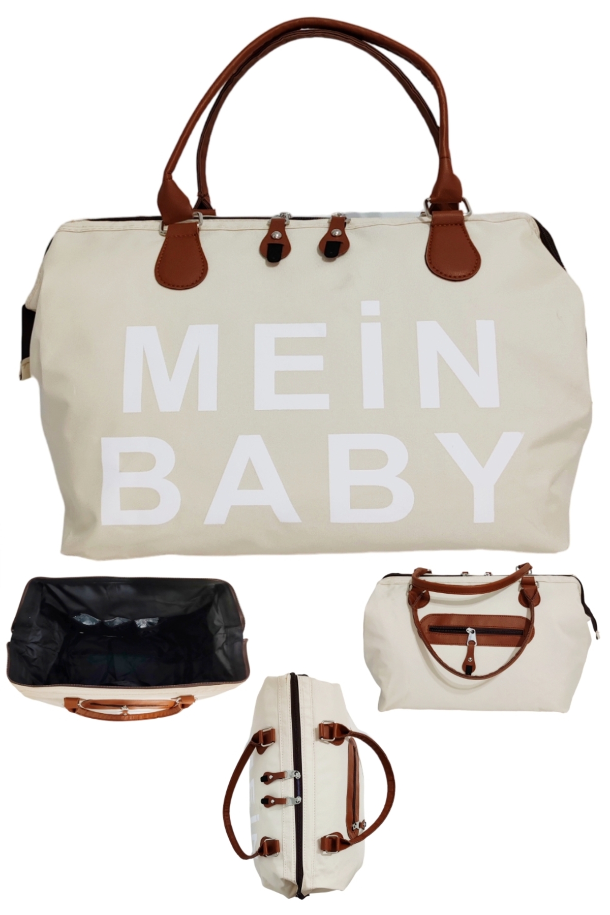 USF Anne Bebek Bakım Sırt Çantası Hastane Çıkış El Çantası 2 Li Set fotoğrafı 3 (önizleme)