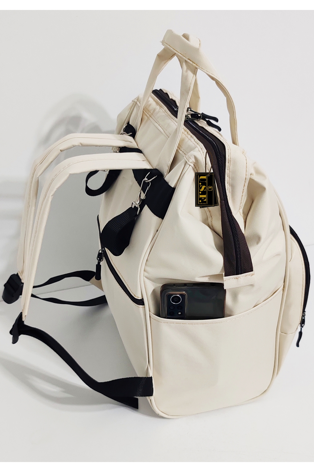 USF Anne Bebek Bakım Sırt Çantası Hastane Çıkış El Çantası 2 Li Set fotoğrafı 7 (önizleme)