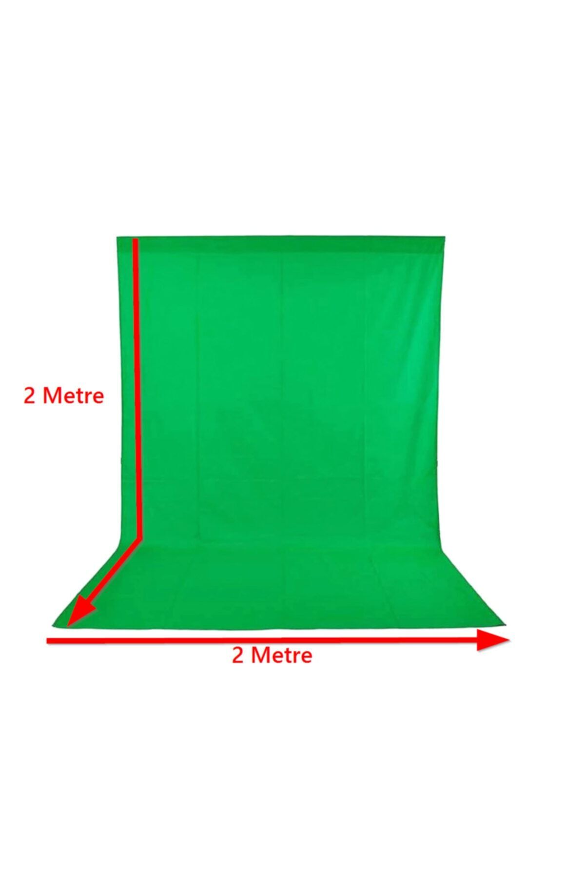 Chromakey - Green Screen - Greenbox Yeşil Fon Perde (2x2 M) + Fon Standı