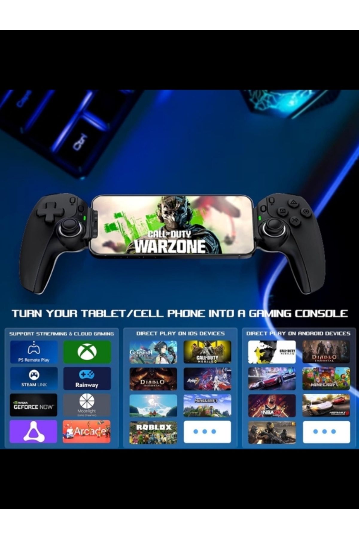 SONREİR-D9 - Wireless Bluetooth Game Controller, GamePad for iPhone/iPad/Android/Tablet/Switch/PS4/PC 4