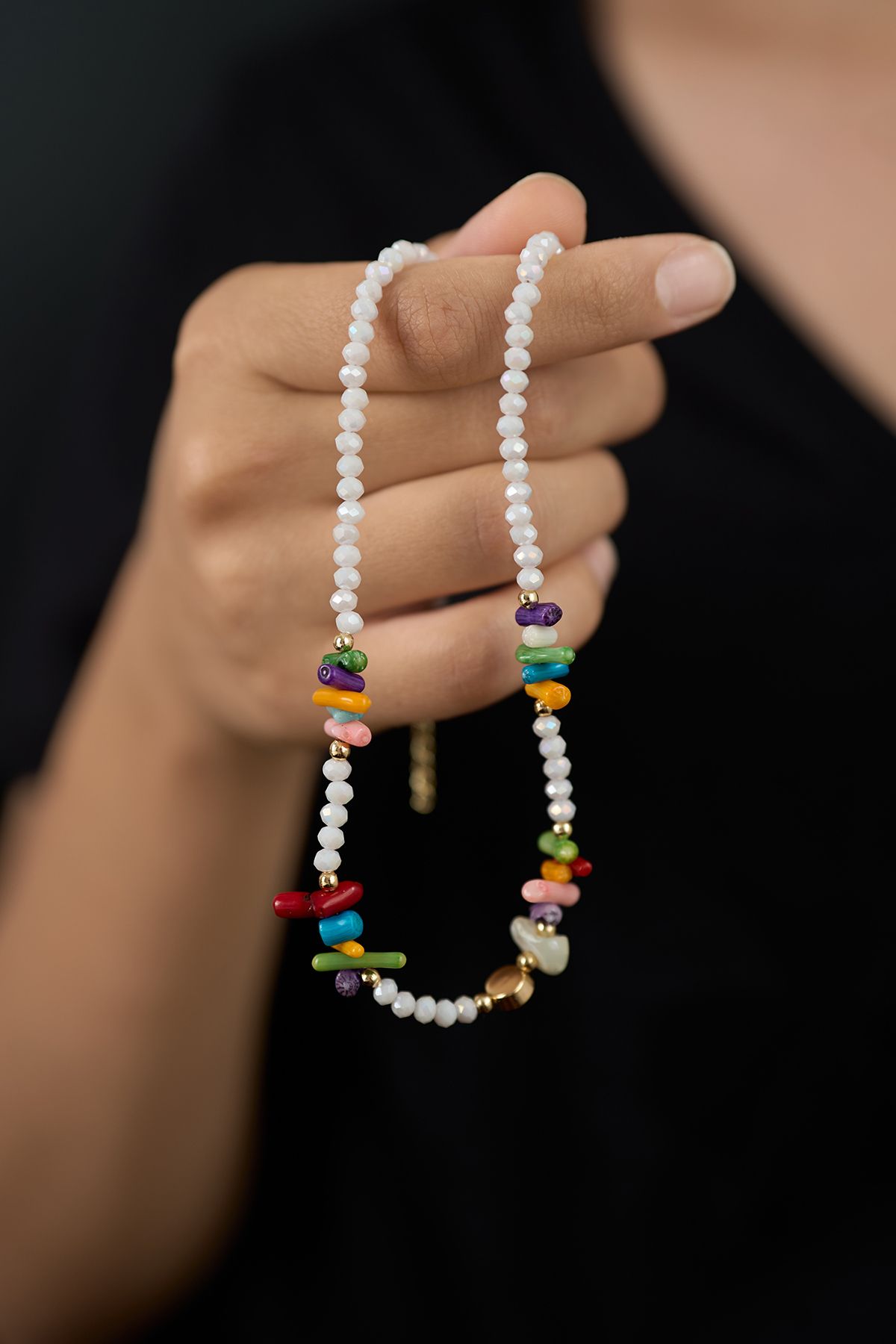 Elika Silver-Colorful Women's Bijouterie Necklace 3
