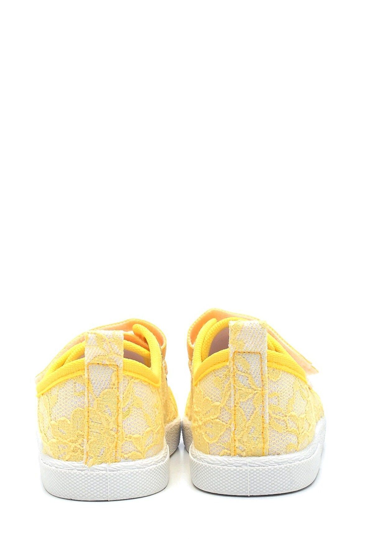 First Step-Double Velcro Lace Linen Sports Kids Shoes-yellow-f-4005 6