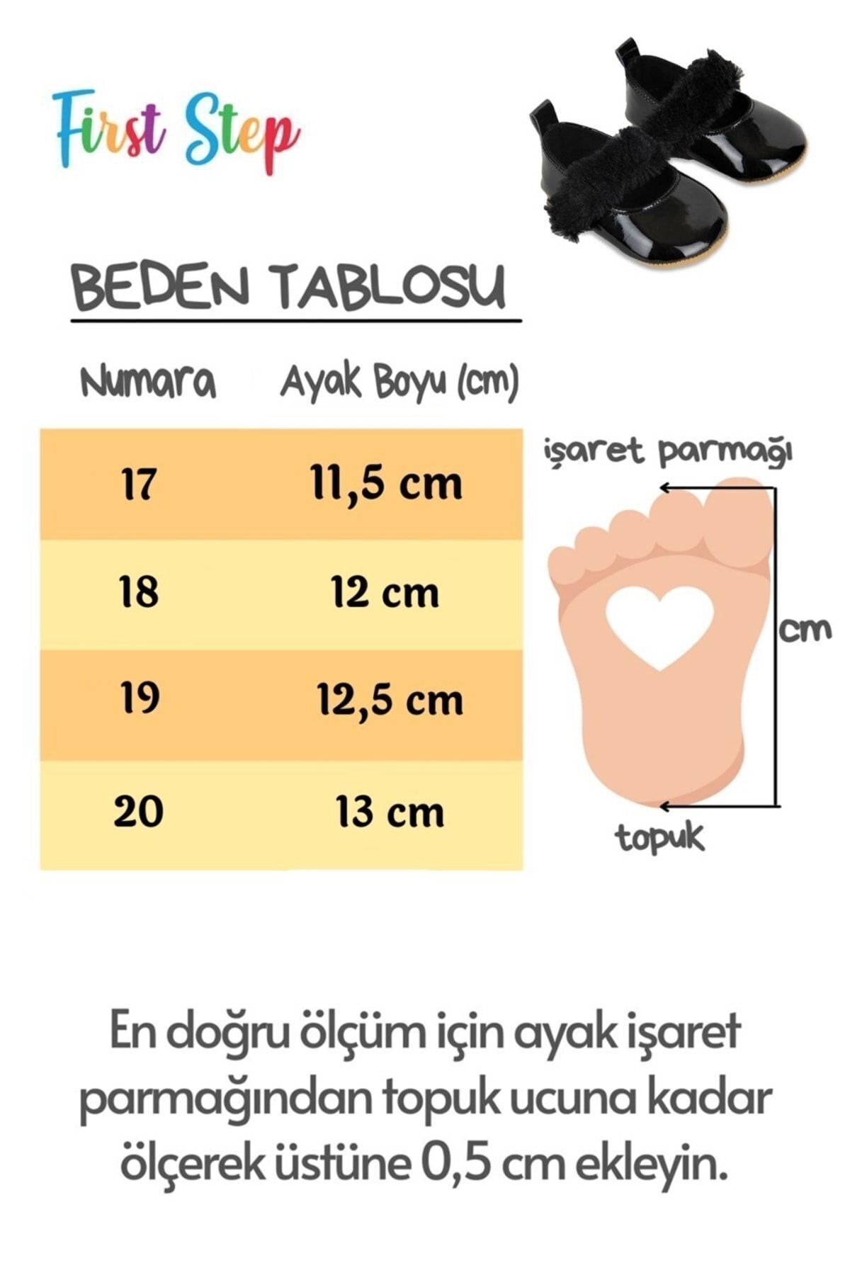First Step Siyah Tüylü Cırt Cırtlı Rugan Kız Bebek Babet Patik Ilk Adım Ayakkabısı-g-2355 fotoğrafı 7 (önizleme)
