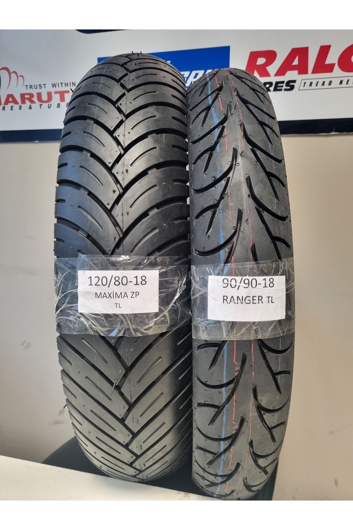 MARUTİ TYRES 120/80-18 VE 90/90-18 MOTOSİKLET LASTİK TAKIMI TL (TUBELESS - DUBLEKS) MAXİMARANGER