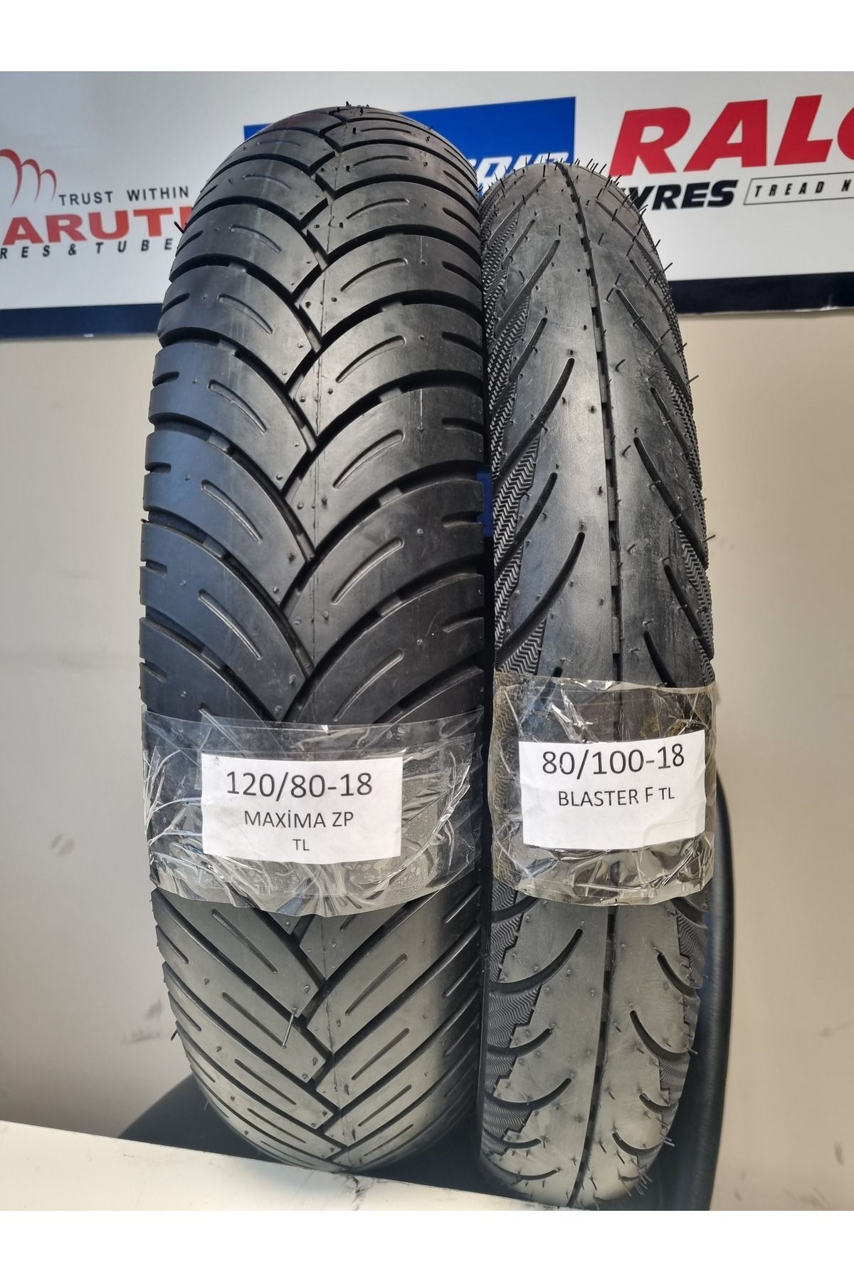 MARUTİ TYRES HERO KARİZMA TAKIM LASTİK 120/80-18 VE 80/100-18 TL (TUBELESS - DUBLEKS) MOTOSİKLET LASTİĞİ MAXİMABLASTER