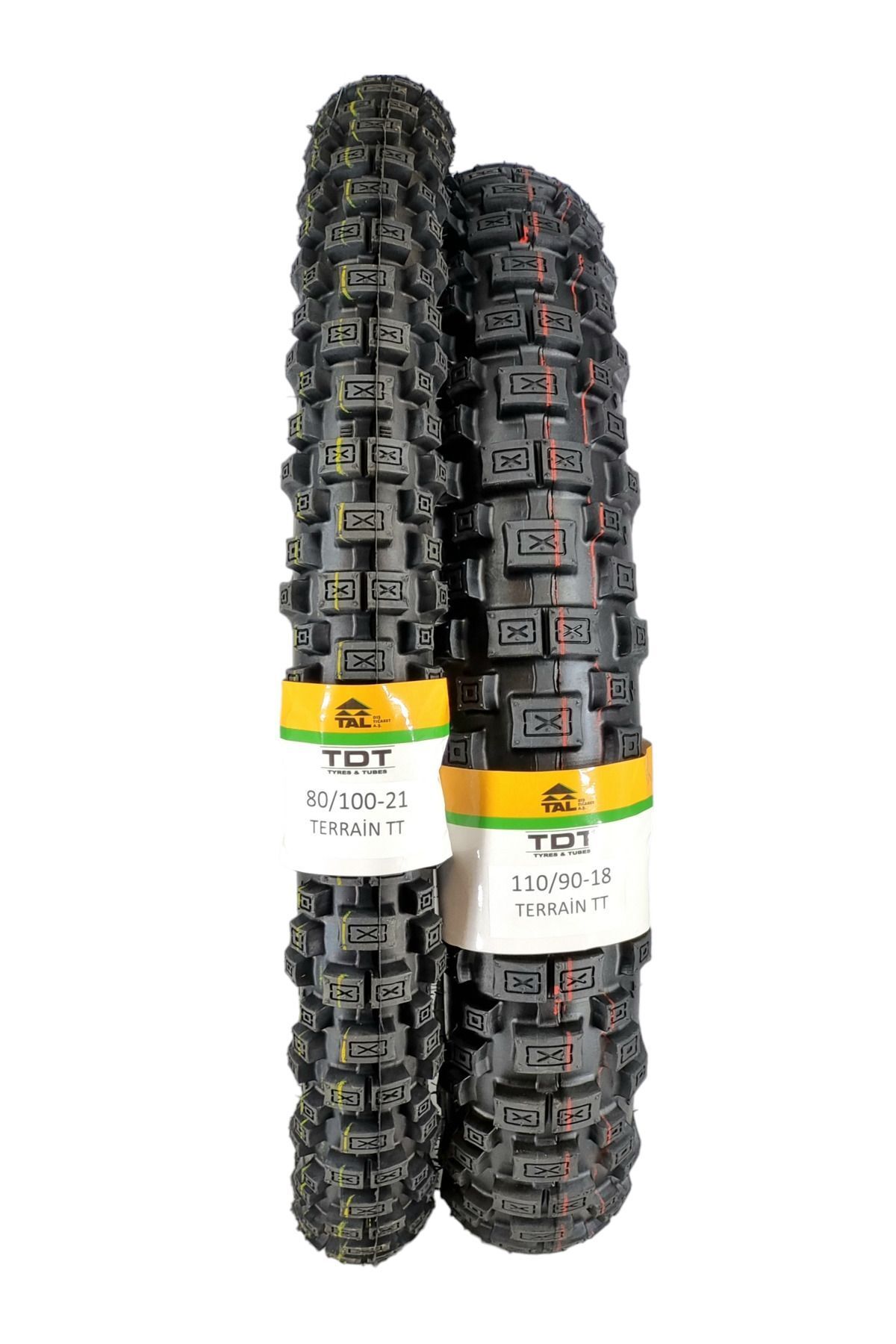 TDT TYRES MOTORAN FX 250 LASTİK TAKIMI 80/100-21 VE 110/80-18 TT (TUBETYPE - İÇ LASTİKLİ TİP) TERRAİNSETB014