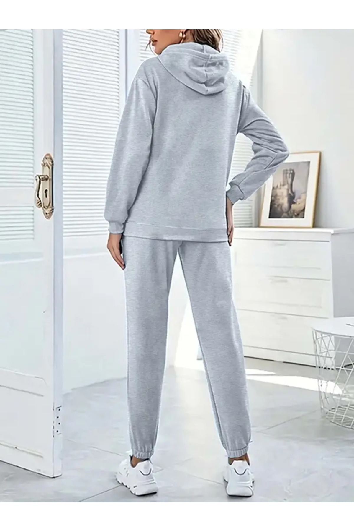 Unisex Fermuarlı Eşofman Takımı — خاکستری EYAX-BBNUFET01 — تصویر 2 از 3